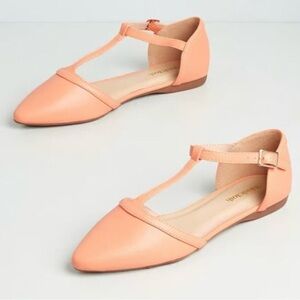 Turn Back Prime T-Strap Retro Pointed Toe Vegan
Ballet Flats
